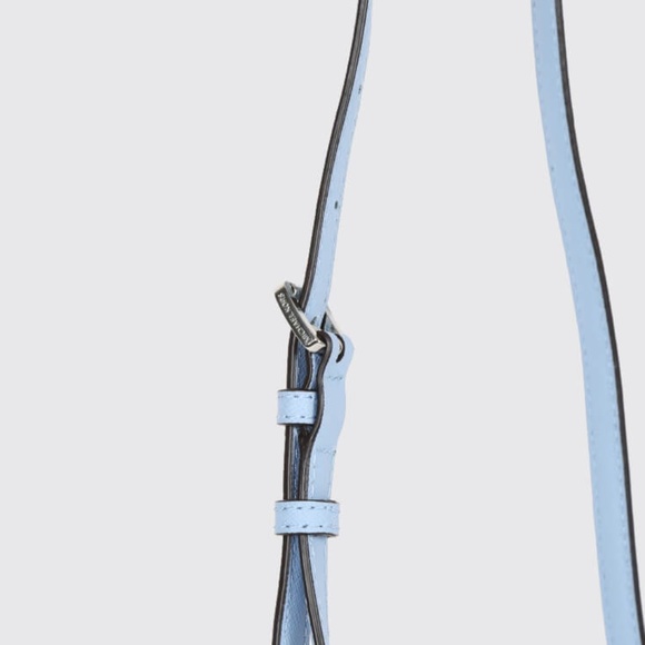 MICHAEL KORS GREENWICH DUAL COLOR POCKET SMALL FLAP CROSSBODY Sky/Navy - Picture 9 of 12